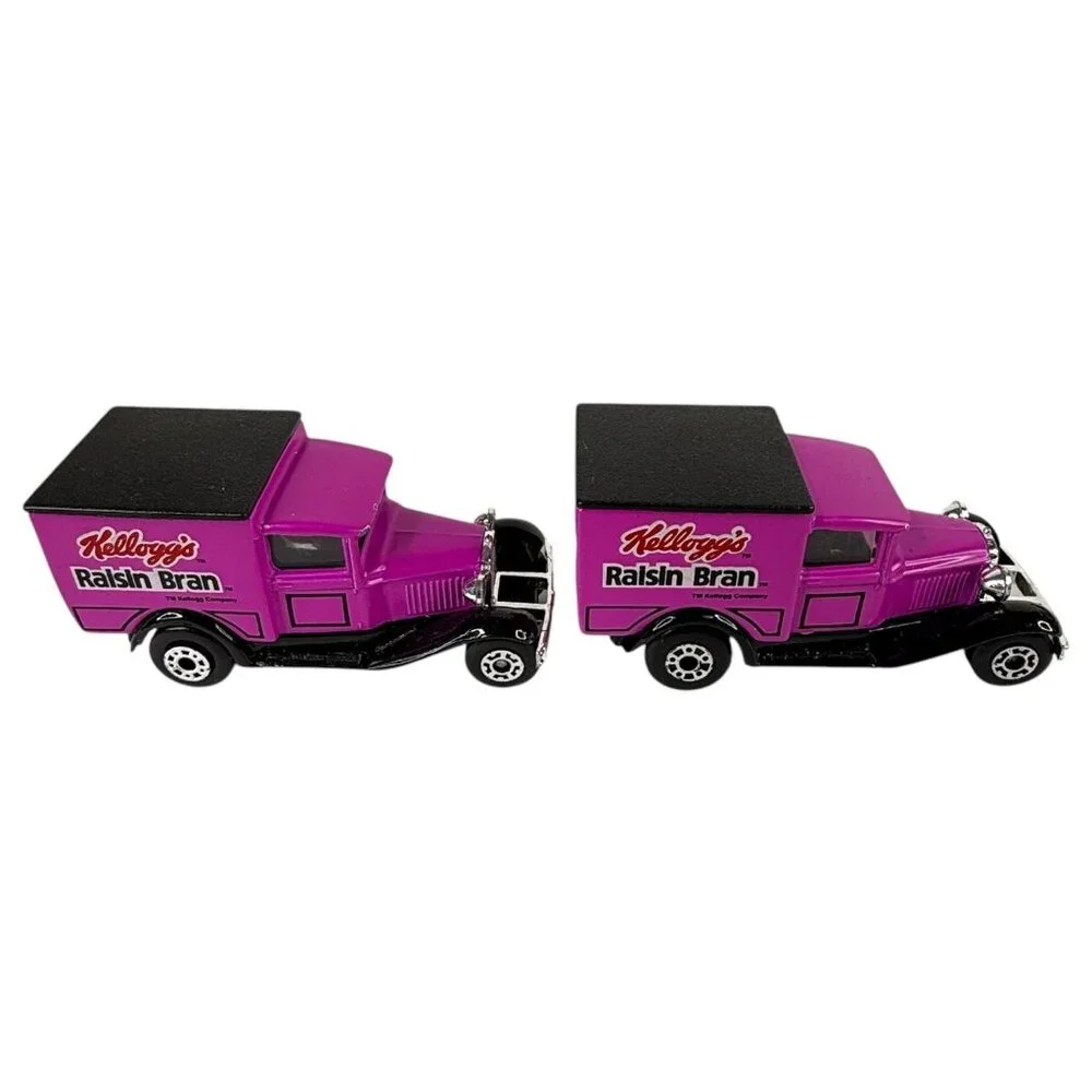 VTG Lot 6 Matchbox Kelloggs Cereal Die Cast Model Trucks Mini-Wheats Raisin Bran